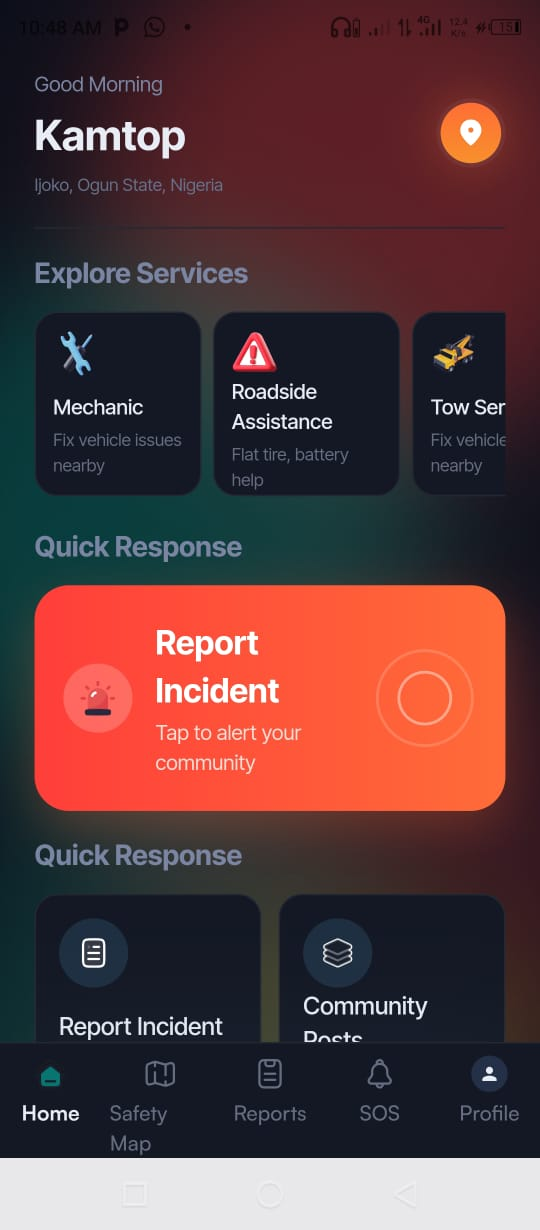 MoRoute services and incident actions